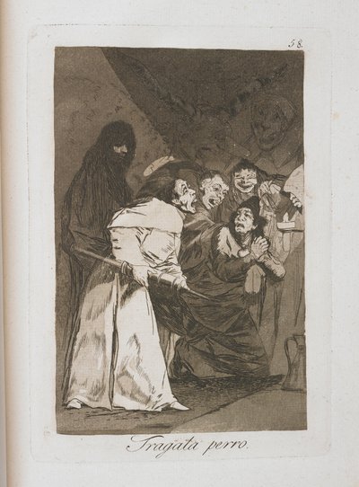 Plaat uit Los Caprichos, 1797-1798 door Francisco de Goya